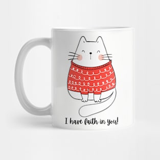 CUTE KITTY CAT/ Inspirational Quote Mug